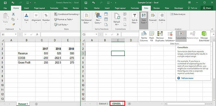 enter data from two sheets excel for mac